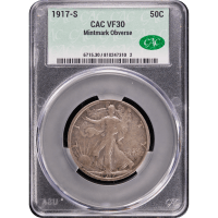1917-S Obverse Walking Liberty Half Dollar (50c) Obverse Slab Image