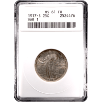 1917-S Type 1 Standing Liberty Quarter (25c) Obverse Slab Image