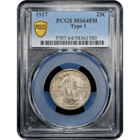 1917 Type 1 Standing Liberty Quarter (25c) SLAB Image