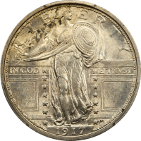 1917 Type 1 Standing Liberty Quarter (25c) OBVERSE Image