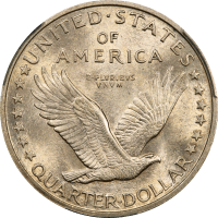 1917 Type 1 Standing Liberty Quarter (25c) REVERSE Image