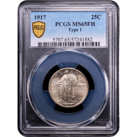 1917 Type 1 Standing Liberty Quarter (25c) Obverse Slab Image