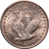 1917 Type 1 Standing Liberty Quarter (25c) Reverse Image
