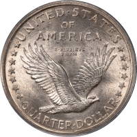 1917 Type 1 Standing Liberty Quarter (25c) Reverse Image