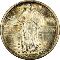 1917 Type 1 Standing Liberty Quarter (25c) Obverse Image