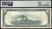 1918 $2 Battleship Federal Reserve Bank Note Reverse Image
