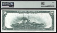 1918 $2 Battleship REVERSE Image