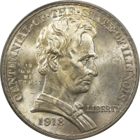1918 Lincoln Commemorative Half Dollar (50c) OGH OBVERSE Image