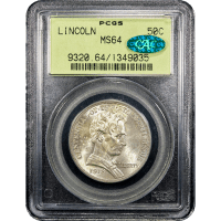 1918 Lincoln Commemorative Half Dollar (50c) OGH SLAB Image