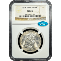 1918 Lincoln-Illinois Commem Half Dollar (50c) SLAB Image