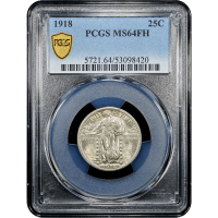 1918 Standing Liberty Quarter (25c) Obverse Slab Image