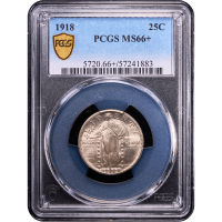 1918 Standing Liberty Quarter (25c) Obverse Slab Image