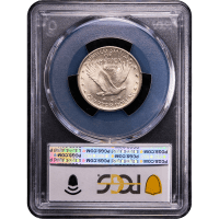 1918 Standing Liberty Quarter (25c) Reverse Slab Image