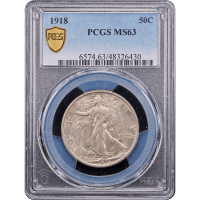 1918 Walking Liberty Half Dollar (50c) Obverse Slab Image