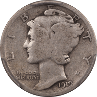 1919 Doubled Die Mercury Dime (10c) Obverse Image