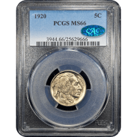 1920 Buffalo Nickel (5c) Obverse Slab Image