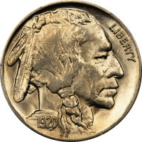 1920 Buffalo Nickel (5c) Obverse Image