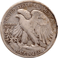 1920-D Walking Liberty Half Dollar (50c) Reverse Image