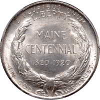 1920 Maine Commemorative Half Dollar (50c) REVERSE Image