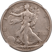 1921-D Walking Liberty Half (50c) Obverse Image