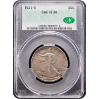 1921-D Walking Liberty Half Dollar (50c) Obverse Slab Image