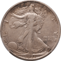 1921-D Walking Liberty Half Dollar (50c) Obverse Image