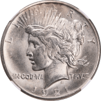 1921 High Relief Peace Dollar ($1)  Obverse Image