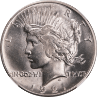 1921 High Relief Peace Dollar ($1) OBVERSE Image