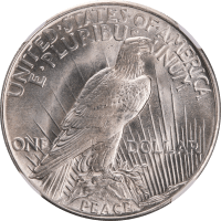 1921 High Relief Peace Dollar ($1) Reverse Image