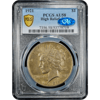 1921 High Relief Peace Dollar ($1) SLAB Image