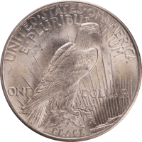 1921 High Relief Peace Dollar ($1) REVERSE Image