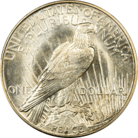 1921 High Relief Peace Dollar ($1) Reverse Image