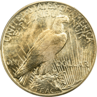 1921 High Relief Peace Dollar ($1) Reverse Image