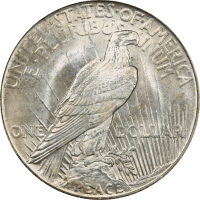 1921 High Relief Peace Dollar ($1) Reverse Image
