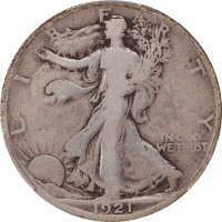 1921-S Walking Liberty Half Dollar (50c) Obverse Image