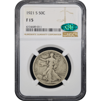 1921-S Walking Liberty Half Dollar (50c) Obverse Slab Image