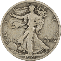 1921-S Walking Liberty Half Dollar (50c) Obverse Image
