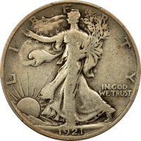 1921-S Walking Liberty Half Dollar (50c) Obverse Image