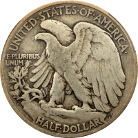 1921-S Walking Liberty Half Dollar (50c) Reverse Image