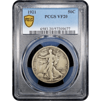 1921 Walking Liberty Half Dollar (50c) Obverse Slab Image