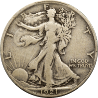 1921 Walking Liberty Half Dollar (50c) Obverse Image