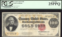 1922 $100 Gold Certificate Obverse Image