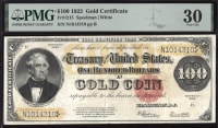 1922 $100 Gold Certificate Obverse Image