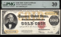 1922 $100 Gold Certificate Obverse Image
