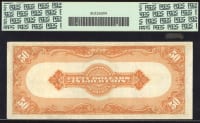 1922 $50 Gold Certificate Reverse Image
