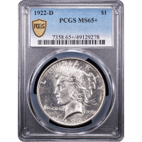 1922-D Peace Dollar ($1) Obverse Slab Image