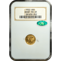 1922 Grant No Star Commem Gold Dollar ($1) SLAB Image