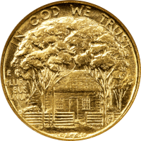 1922 Grant No Star Commem Gold Dollar ($1) REVERSE Image