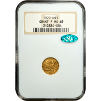 1922 Grant with Star Commem Gold Dollar ($1) SLAB Image