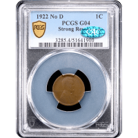 1922 No D Lincoln Cent (1c) Obverse Slab Image